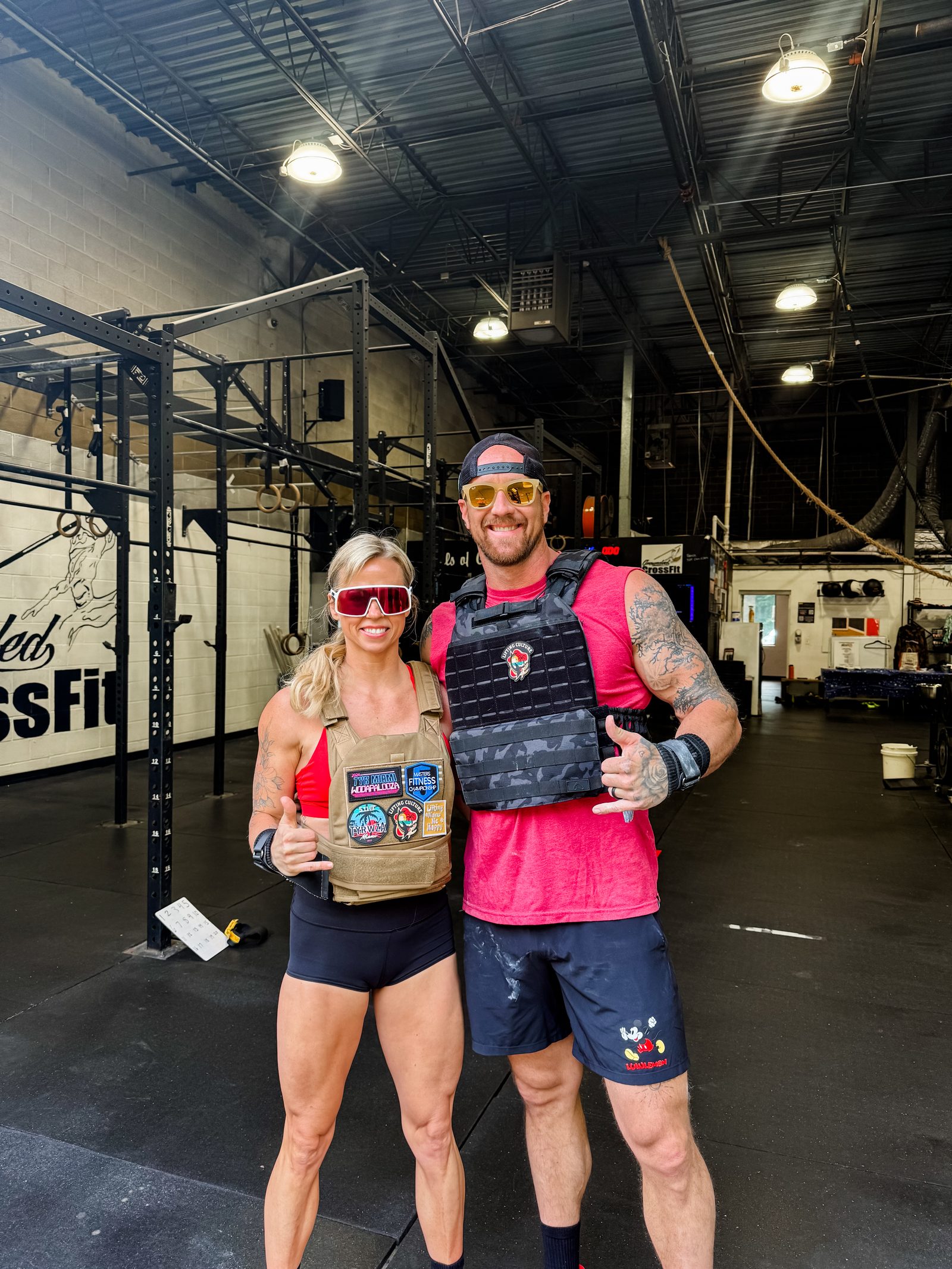 Natalie and Patrick Reid on the gym floor