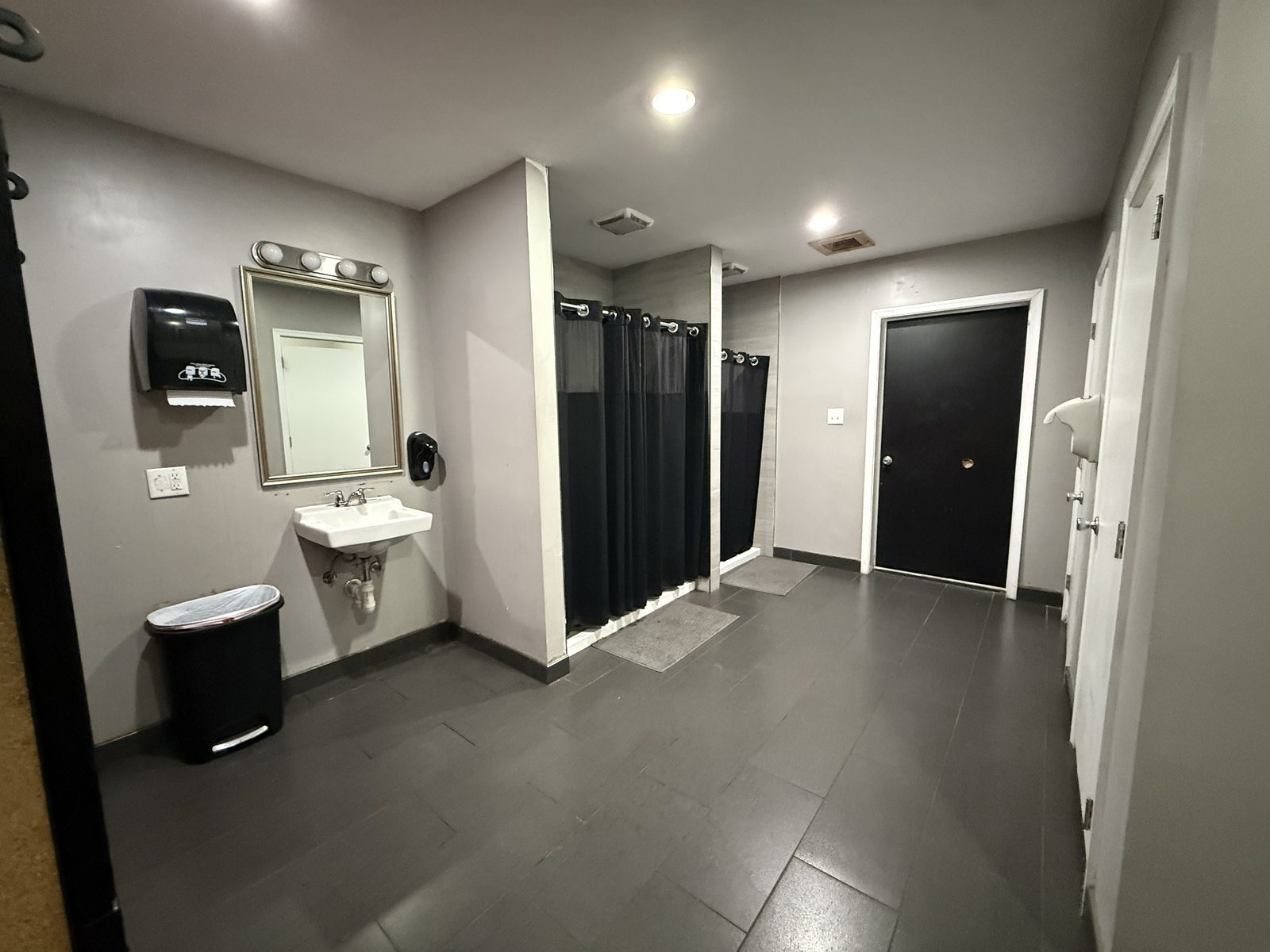 Showers and lockers