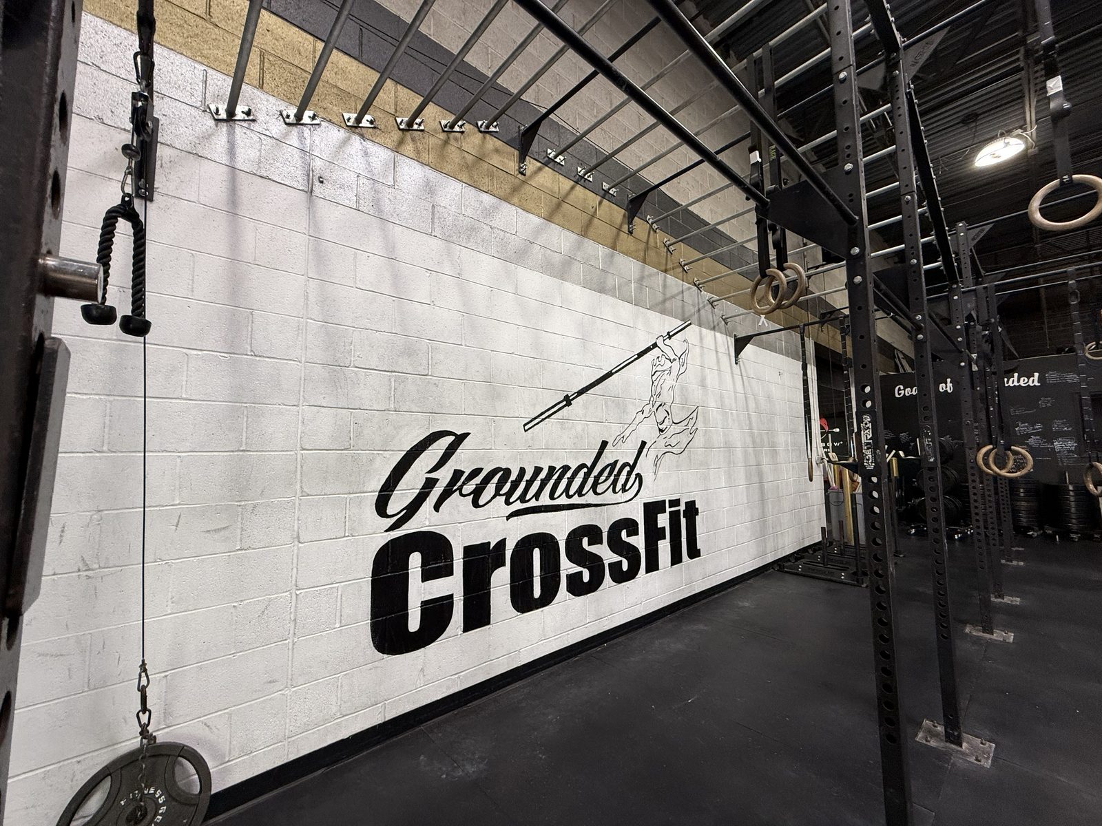 The Grounded CrossFit wall inside the gym